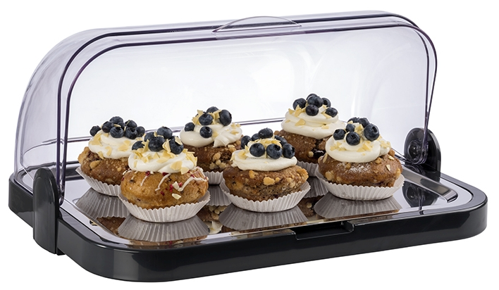 Buffetvitrine 44 x 32 cm, H: 20,5 cm , Schwarz