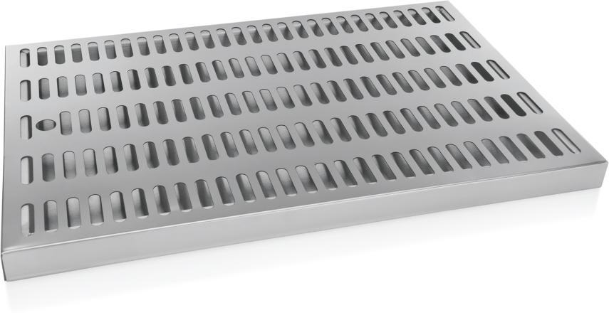 Abtropfblech, 44 x 27,5 3 cm, 2-teilig, edelstahlfarben, Chromnickelstahl