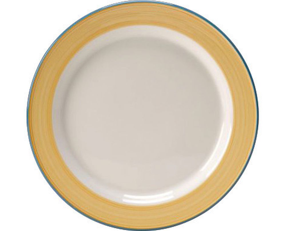 Steelite Teller Slimline 158 mm weiß mit gelben Rio Yellow