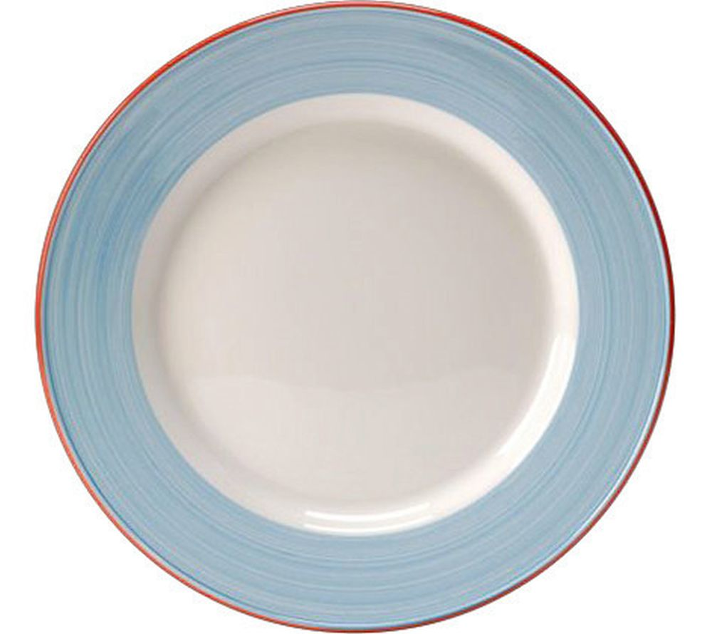 Steelite Platzteller 300 mm weiß mit blauem Rand Rio Blue