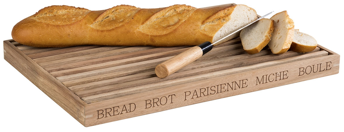 Brotschneidebrett -LETTER- 48 x 34 cm, H: 3,5 cm , Braun