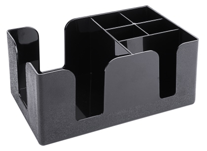Bar-Caddy, schwarz, 6 Fächer