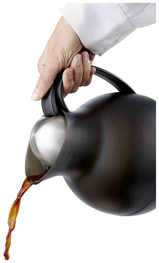 Isolierkanne -ECONOMY- Ø 16 cm, H: 20 cm, 1 Liter , Schwarz