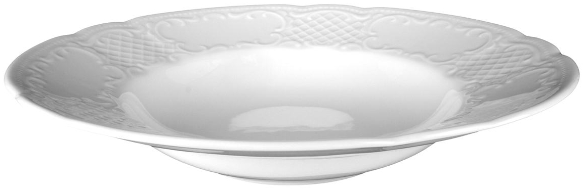 Seltmann Pastateller tief 30 cm -Salzburg- weiss rund mit Relief klassisch - Dekor: 3