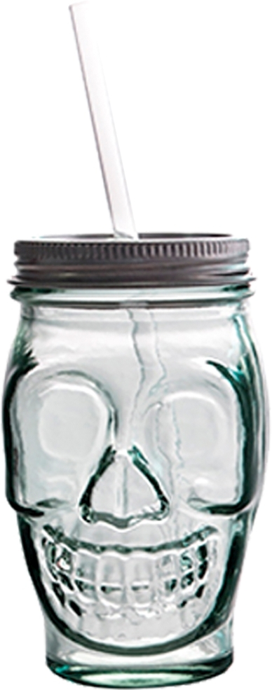 Skull Tumbler 45cl m.Dkl.u.Trinkhalm*