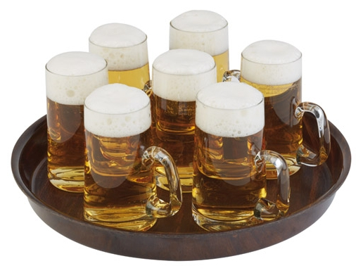 Bierglasträger Ø 35,5 cm, H: 3,5 cm , Braun