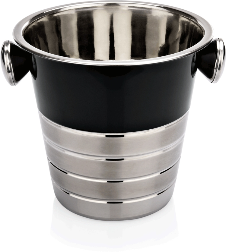 Flaschenkühler pulverbeschichtet, schwarz, Ø 22 cm, Chromnickelstahl