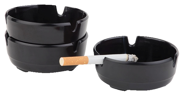 Aschenbecher, 3er Set Ø 8 cm, H: 3 cm , Schwarz