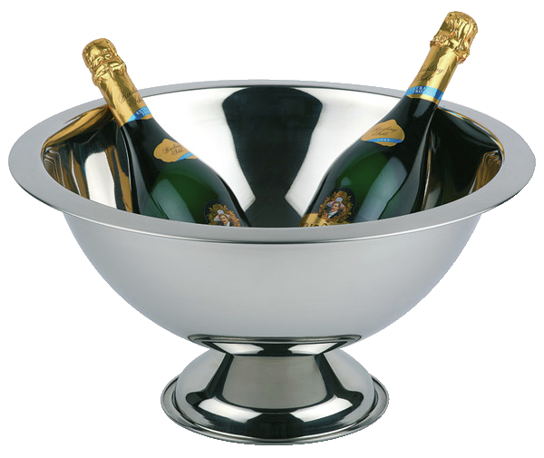 Champagnerkühler Ø 45 cm, H: 23 cm, 12 Liter , Edelstahl