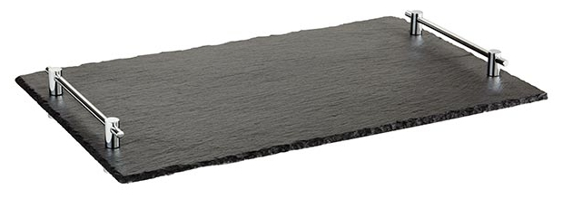 GN 1/1 Naturschieferplatte 53 x 32,5 cm, H: 6 cm , Schwarz