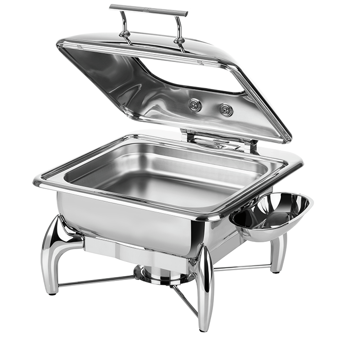 Chafing Dish GN 2/3 -GLOBE- 44 x 41 cm, H: 34 cm , Edelstahl