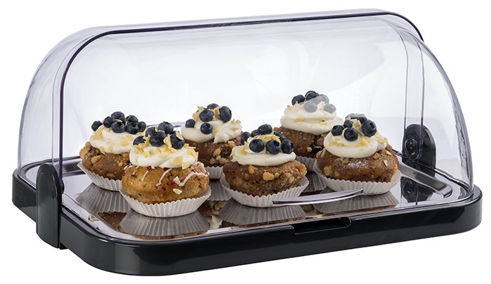 Buffetvitrine 44 x 32 cm, H: 20,5 cm , Schwarz