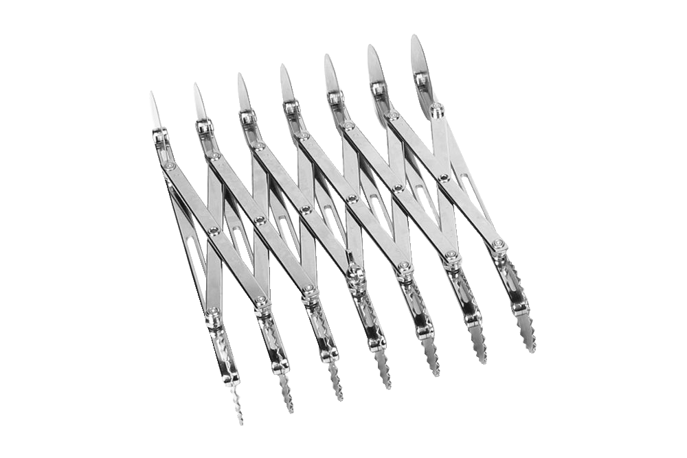 Schneider Teigschneider Ruck-Zuck / 7 Rädchen glatt und gezackt / Edelstahl