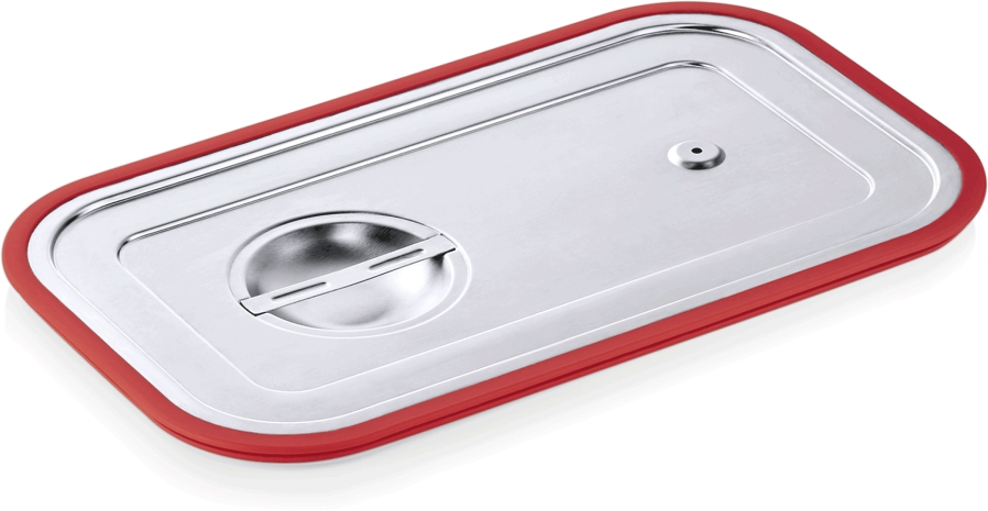 GN Transportdeckel 1/1, mit umlaufender Silikondichtung, Chromnickelstahl