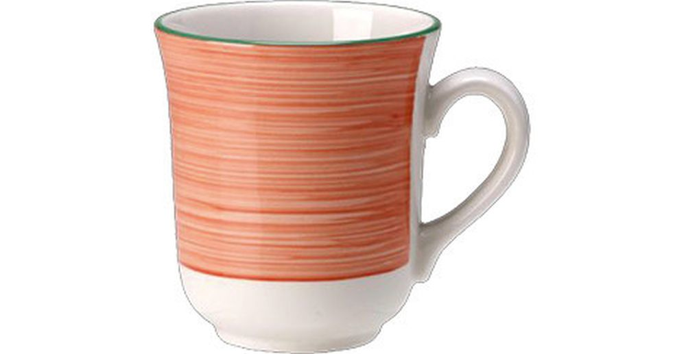 Steelite Becher nicht stapelbar 0,29 l weiß mit Rio Pink