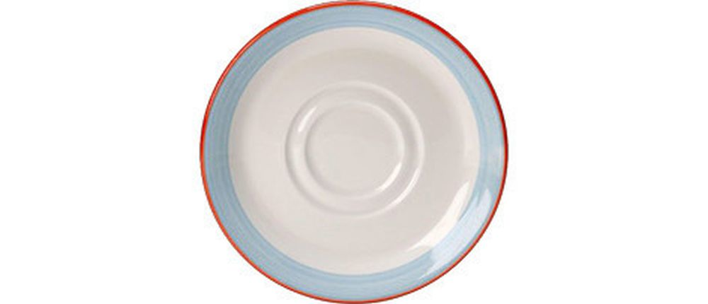 Steelite Kombi-Untertasse 145 mm weiß mit blauem Rio Blue
