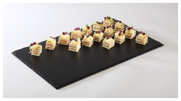 GN 1/1 Naturschieferplatte 53 x 32,5 cm , Schwarz