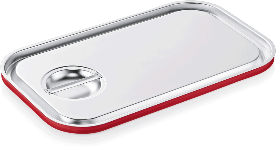 GN Steckdeckel 1/1, mit unterseitiger Silikondichtung, Chromnickelstahl