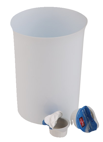 Tischrestebehälter Ø 11 cm, H: 14 cm, 0,9 Liter , Weiß