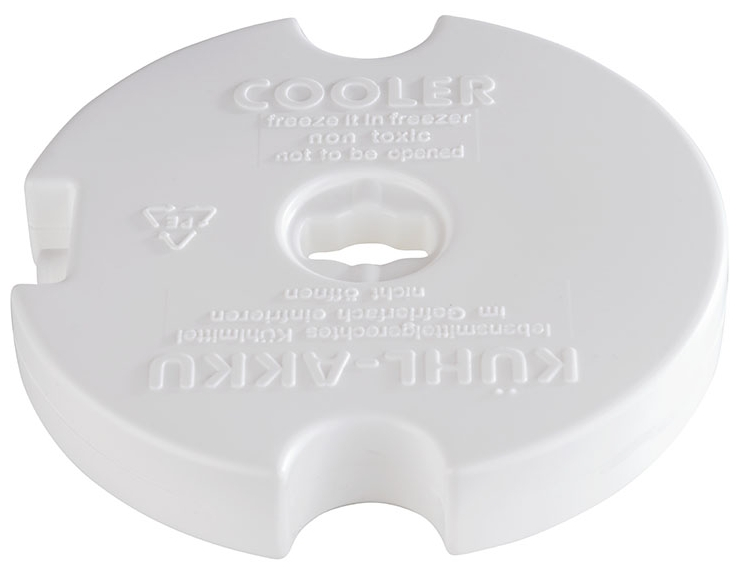 Kühlakku Ø 15 cm, H: 2,5 cm , Weiß