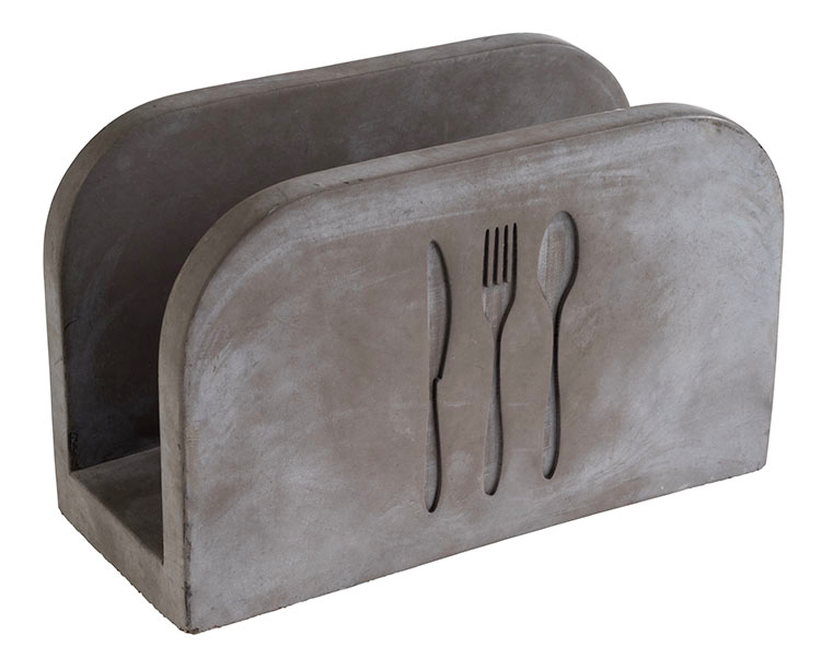 Serviettenhalter -ELEMENT- 16 x 7,5 cm, H: 10 cm , Grau