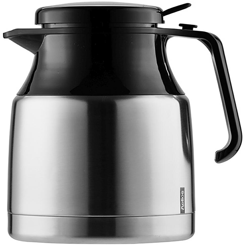 Edelstahl-Isolierkanne 1,3 l mit DT - Helios Mondial Push -