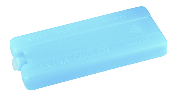 Kühlakku, 4er Set 16 x 7,5 cm, H: 2 cm , Blau