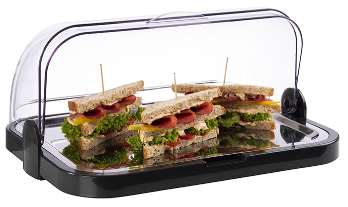 Buffetvitrine 44 x 32 cm, H: 20,5 cm , Schwarz