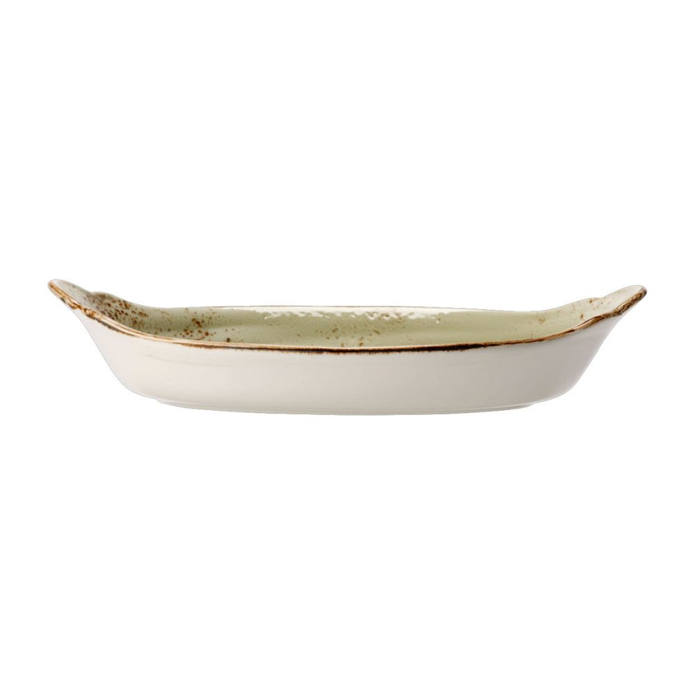 Steelite Form oval mit Griffen 340 x 190 mm / Craft Green