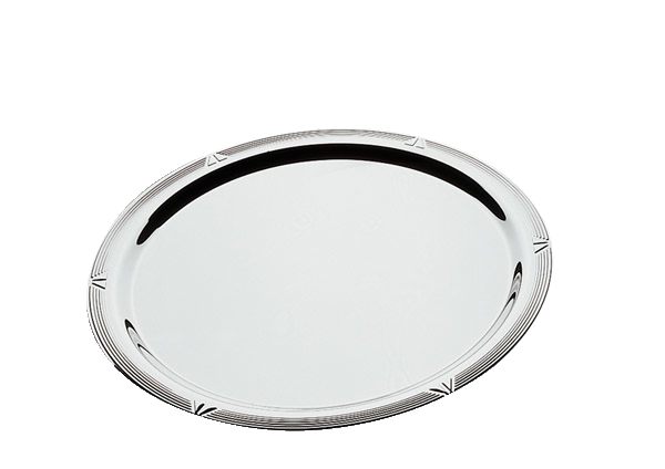 Fleisch- und Gemüseplatte Ø 48 cm, H: 2,6 cm , Edelstahl