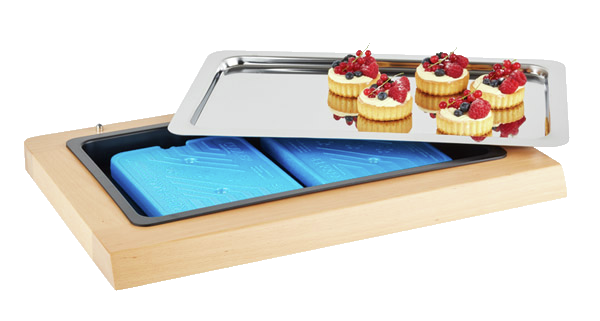 Buffetvitrine -TOP FRESH- 60 x 41 cm, H: 5 cm , Edelstahl