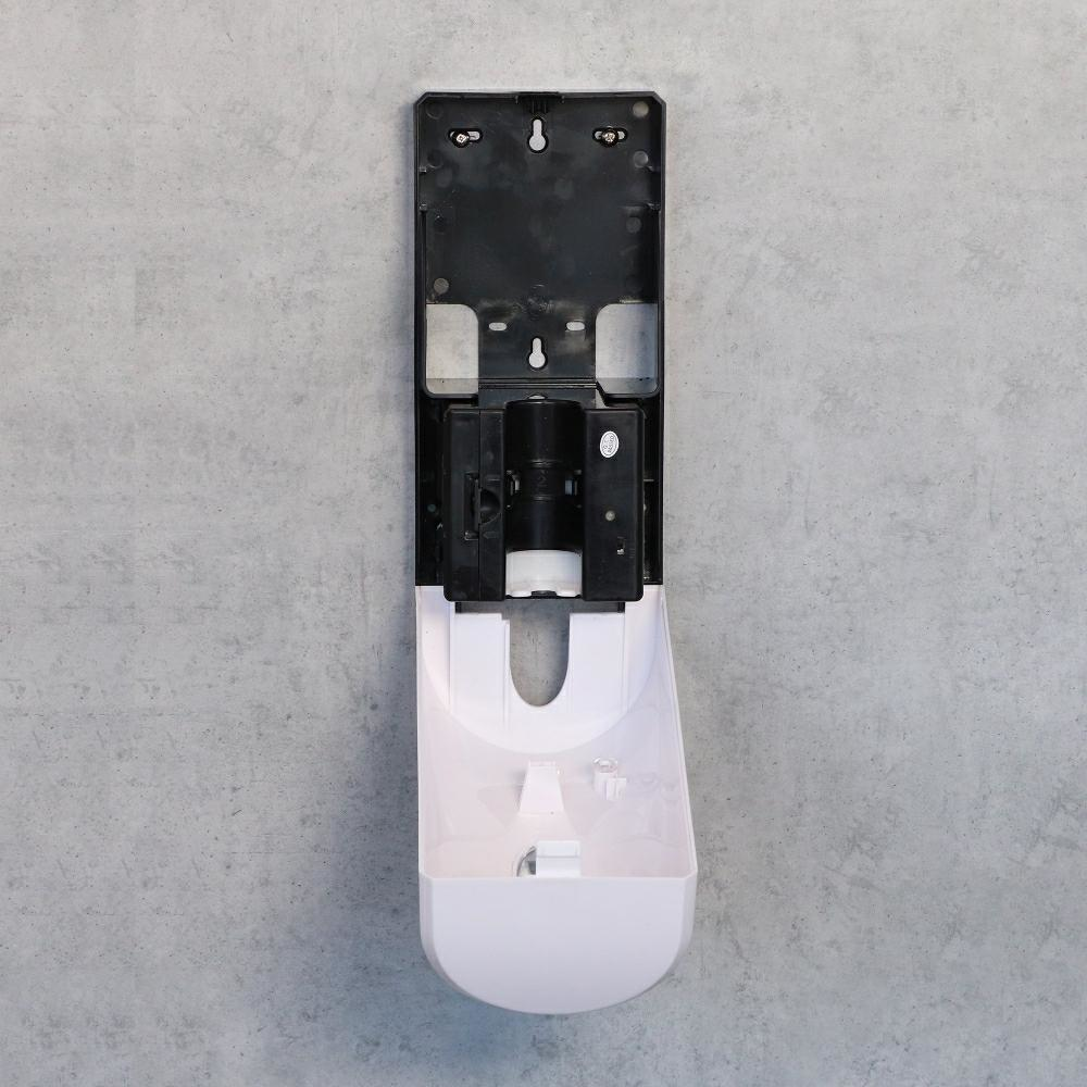 Desinfektionsspender -SPRAY- 13,5 x 12,5 cm H: 26 cm, ABS, PP, PE, weiß mit Sensor