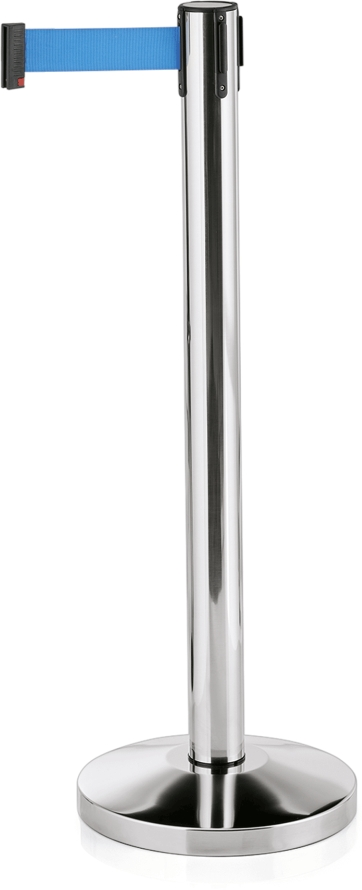Abgrenzungspfosten Lightflex, hochglanzpoliert, 2 m, blau, Edelstahl