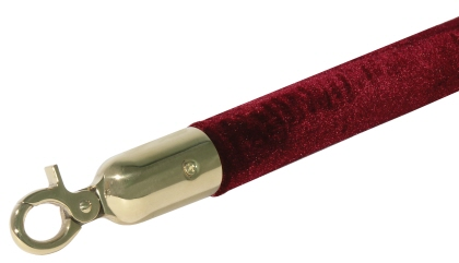 Abgrenzungsseil, rot, 150 cm mit goldfarbener Öse