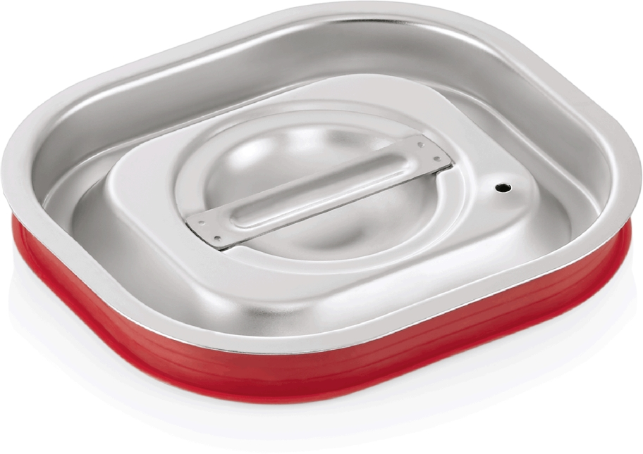 GN Steckdeckel 1/6, mit unterseitiger Silikondichtung, Chromnickelstahl