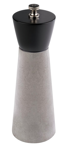 Pfeffermühle -ELEMENT- Ø 6 cm, H: 18 cm , Schwarz