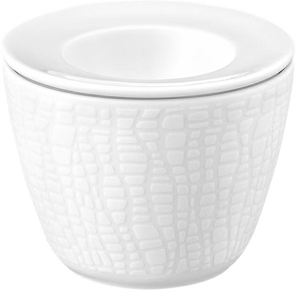 Seltmann Snack and Egg 2-teilig -Life- rund modern - Dekor: 25676 - Fashion luxury white