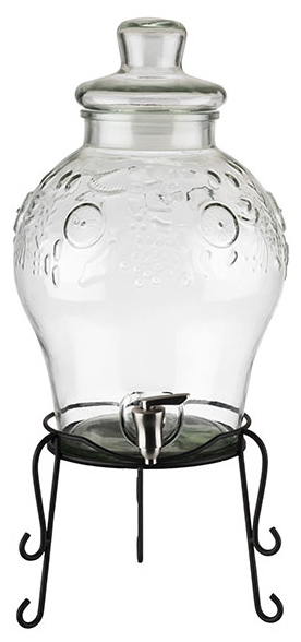 Getränkespender -FRUITS- Ø 25 cm, H: 58 cm, 10,5 Liter , Schwarz