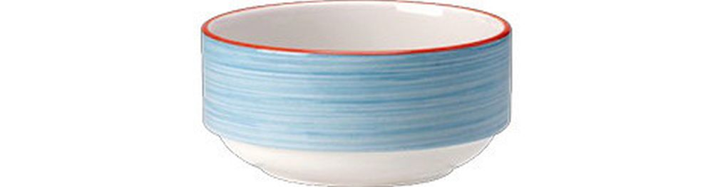 Steelite Suppentasse ohne Henkel 0,23 l weiß mit Rio Blue