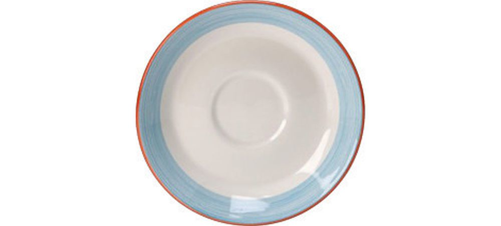 Steelite Kombi-Untertasse 153 mm weiß mit blauem Rio Blue