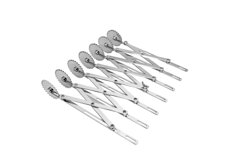 Schneider Teigschneider Ruck-Zuck / 7 Rädchen gezackt / Edelstahl