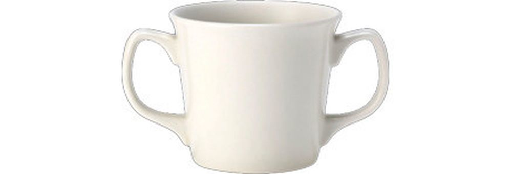 Steelite Becher mit zwei Griffen 0,29 l weiß mit Rio Green