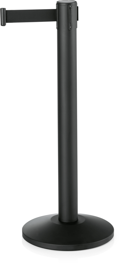 Abgrenzungspfosten Largeflex, pulverbeschichtet, schwarz, 4,5 m, schwarz, Edelstahl