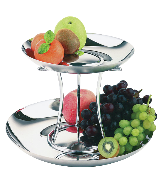 Etagère, 3-teilig -Royal- Ø 33 / 42 cm, H: 25 cm , Edelstahl