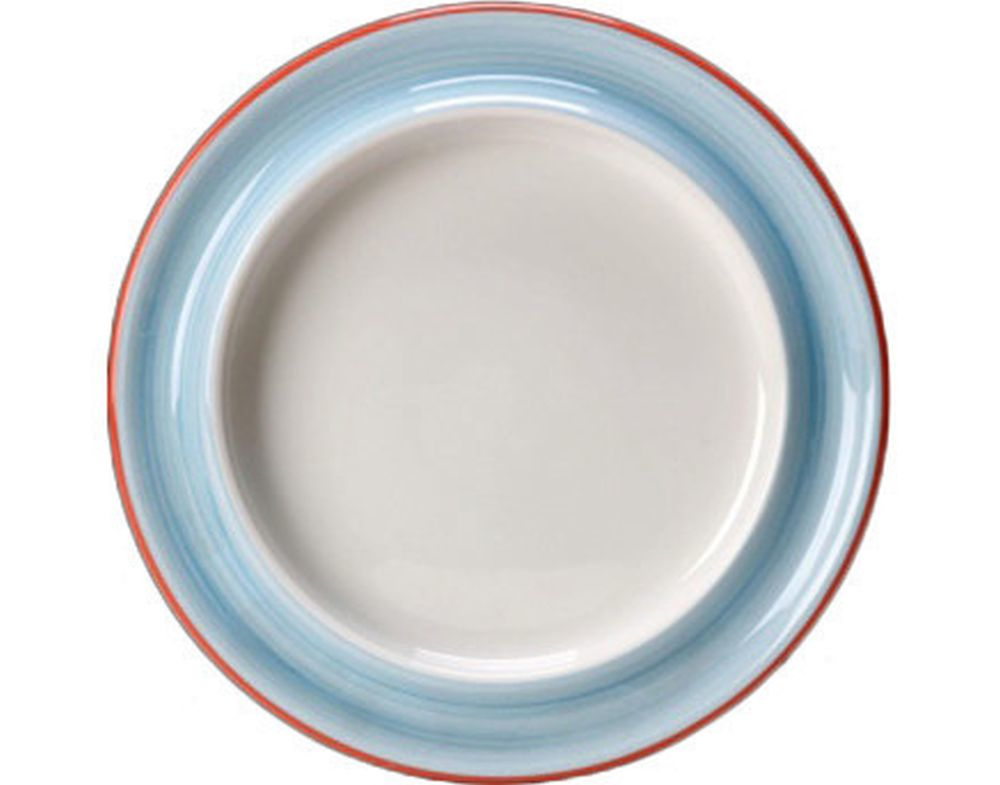 Steelite Teller 216 mm weiß mit blauem Rand Rio Blue