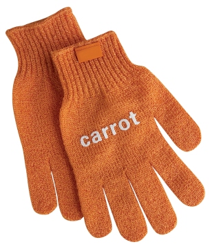 Gemüseputzhandschuh, orange für Karotten CARROT