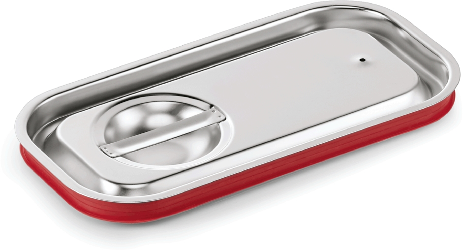 GN Steckdeckel 1/3, mit unterseitiger Silikondichtung, Chromnickelstahl