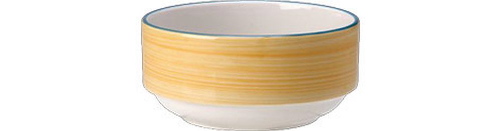 Steelite Suppentasse ohne Henkel 0,23 l weiß mit Rio Yellow