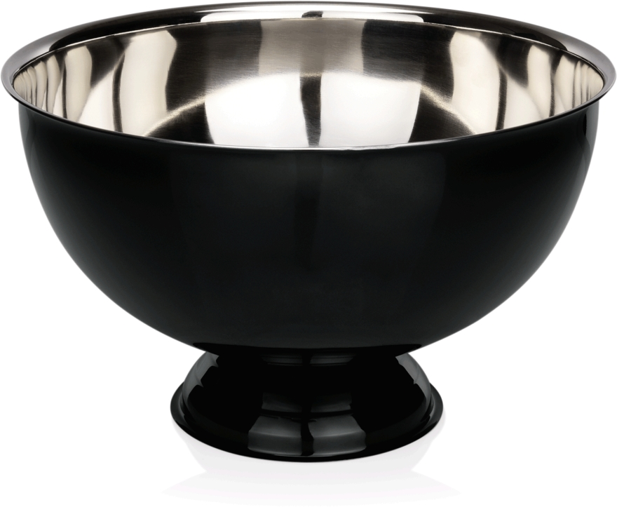 Champagnerkühler, Ø 38 cm, schwarz, lackiert, Chromnickelstahl