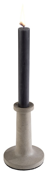 Kerzenleuchter -ELEMENT- Ø 10 cm, H: 14,5 cm , Grau